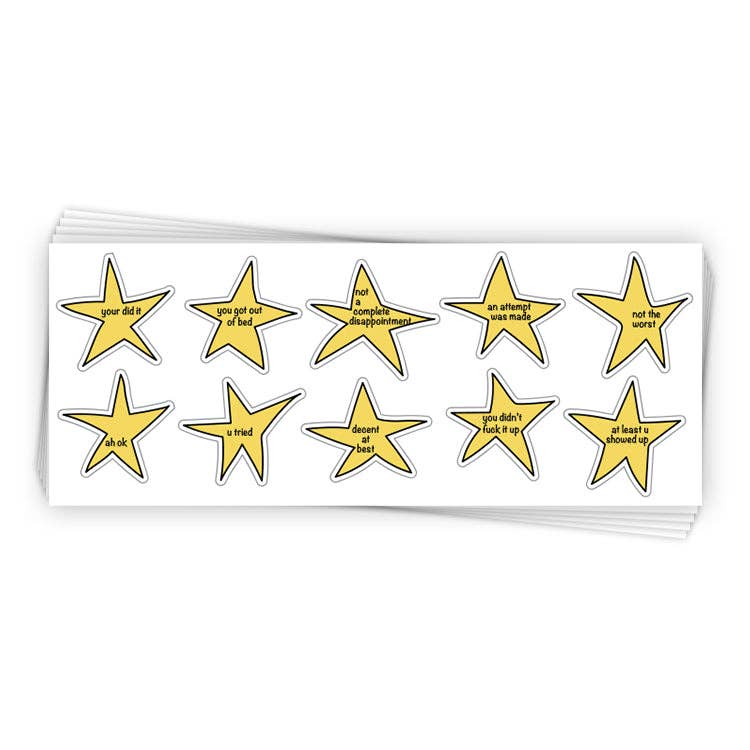 Sarcastic Stars Sticker Sheet