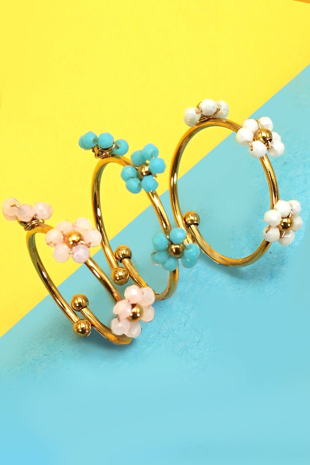 
                  
                    Beaded Flowers Dainty Adjustable Ring
                  
                