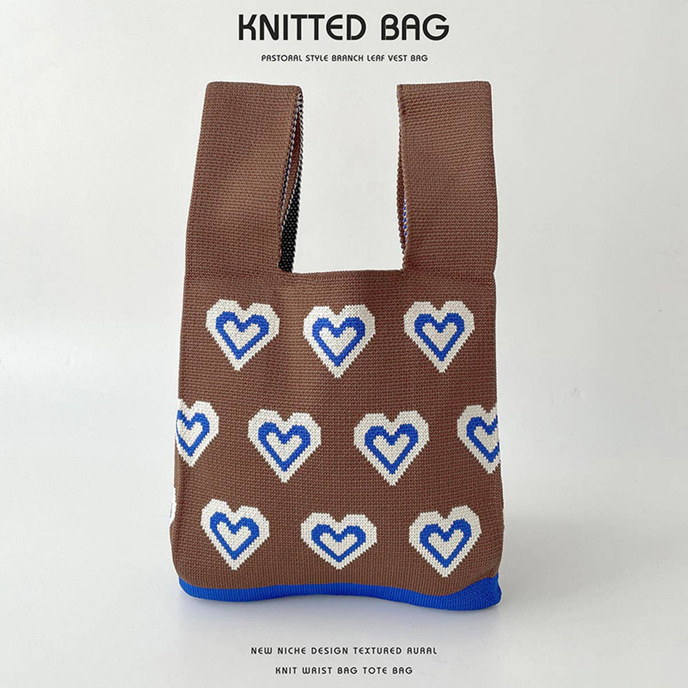 Knitted Tote - Hearts