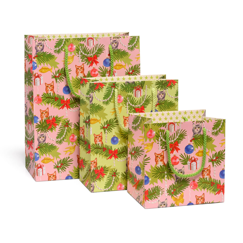 Meowy Christmas Gift Bag - Small