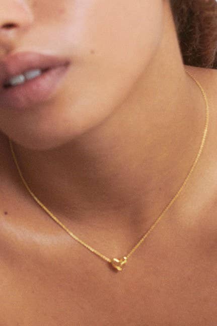 
                  
                    Pull Through Heart Charm Simple Necklace
                  
                