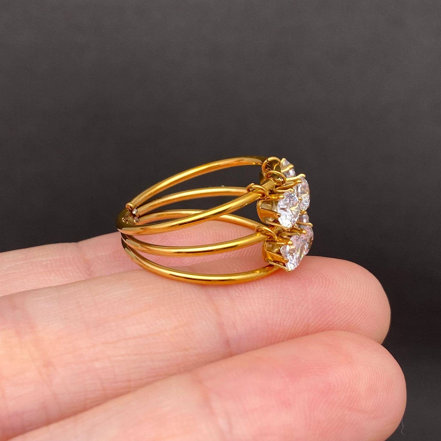 
                  
                    Bold Zircons Gold Plate Ring
                  
                