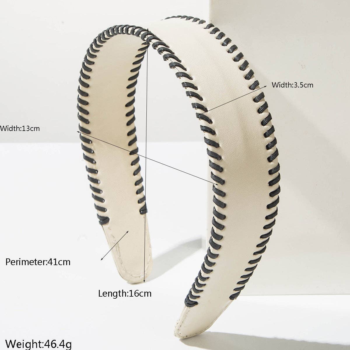 
                  
                    Wide Brim Leather Headband
                  
                
