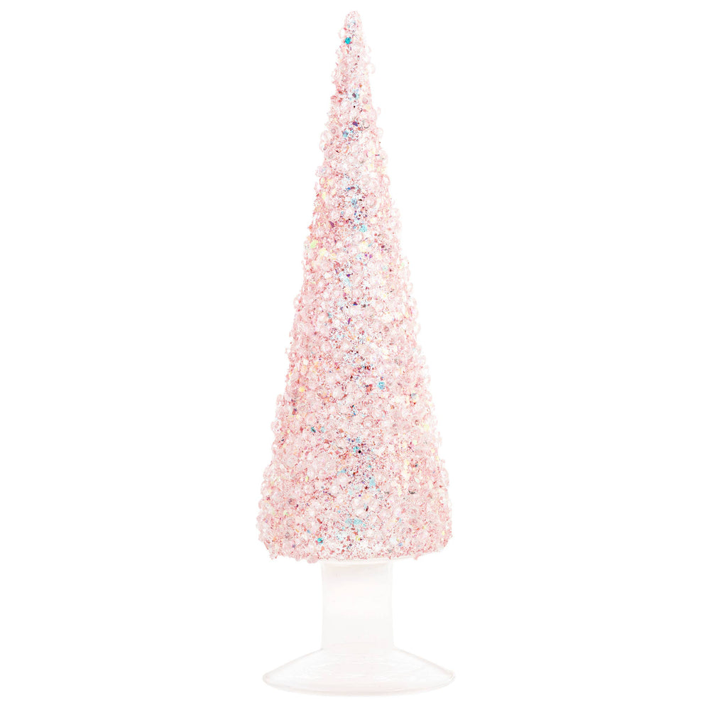 Pink Glitter Glass Trees