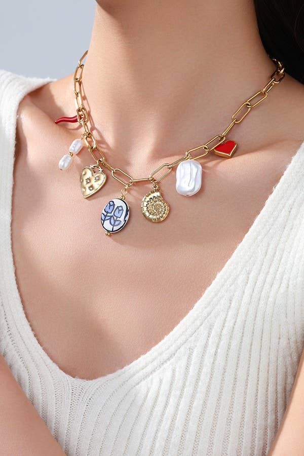 
                  
                    Bold Charms Paperclip Necklace
                  
                