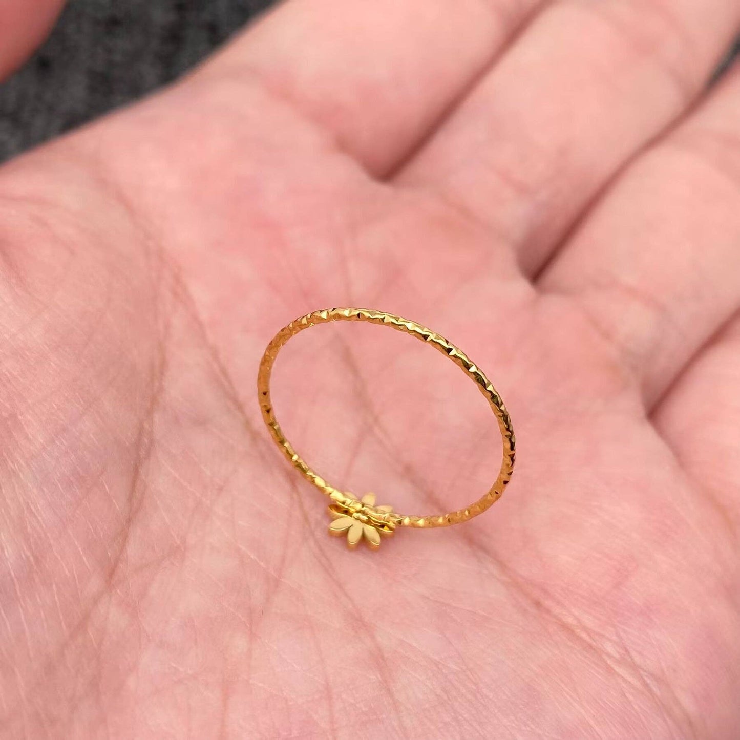 
                  
                    Enamel Daisy Gold Plated Stainless Steel Ring
                  
                
