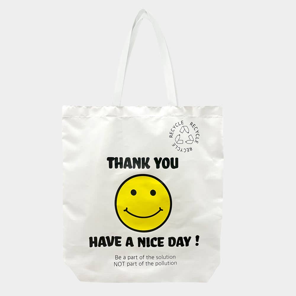 
                  
                    "Thank You" Classic Smiley Collapsible Shopping Tote
                  
                