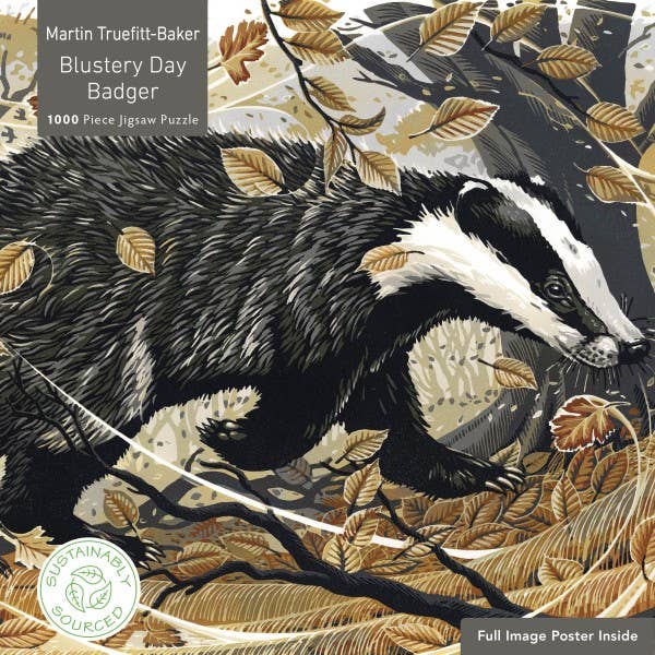 
                  
                    Truefitt-Baker's Blustery Day Badger: A 1000 Piece Sustainable Puzzle
                  
                