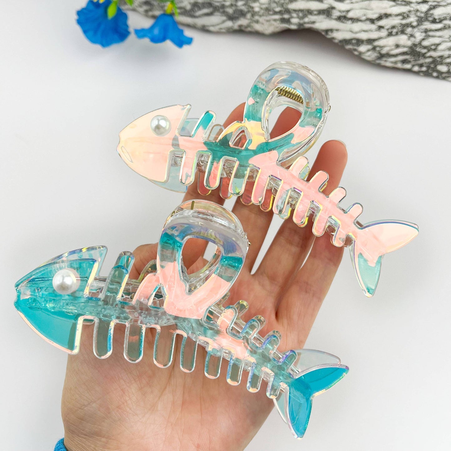 
                  
                    Iridescent Fishbone Hair Claw No. 2
                  
                