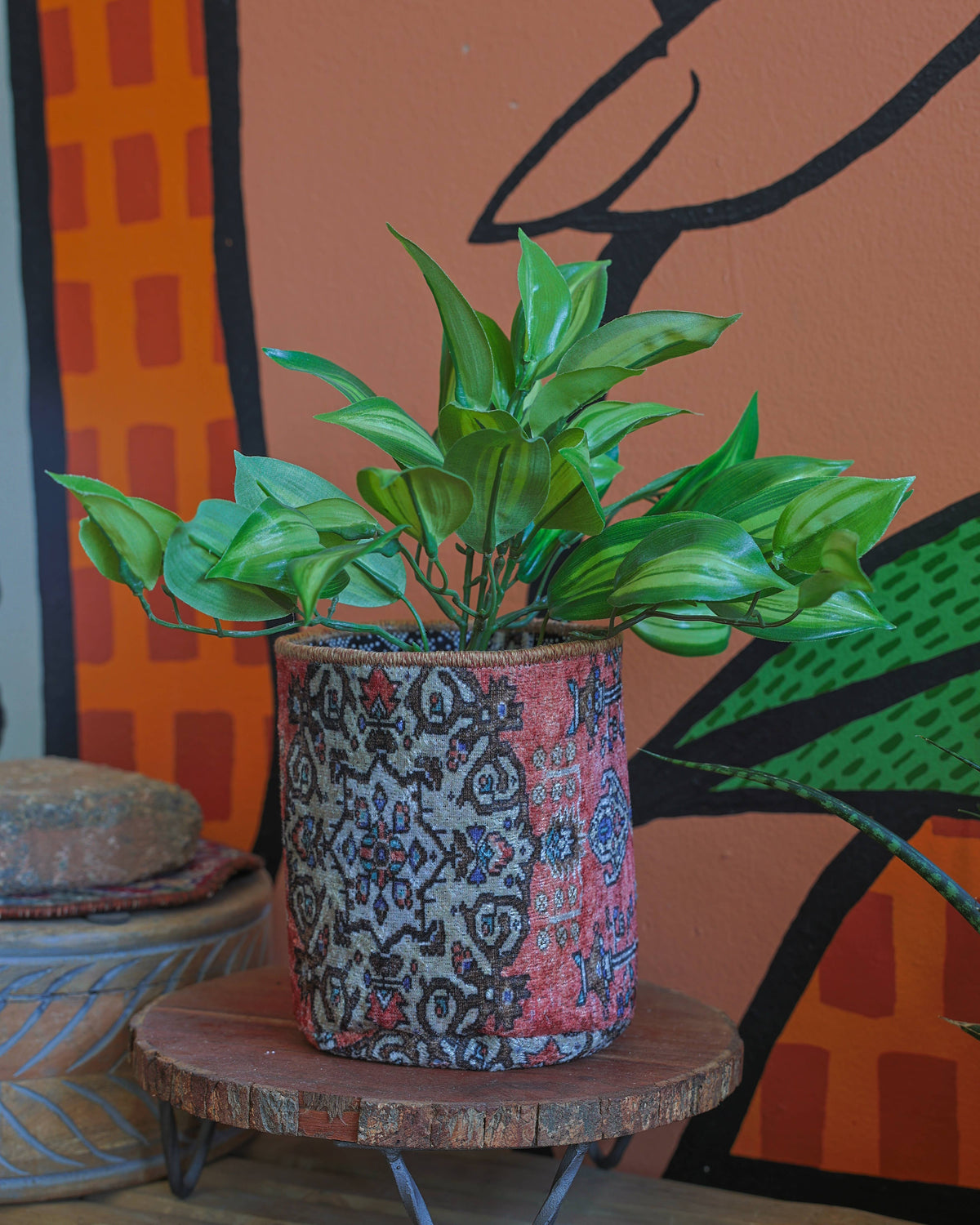 
                  
                    Vintage Rug Pattern Plant/Storage Basket
                  
                