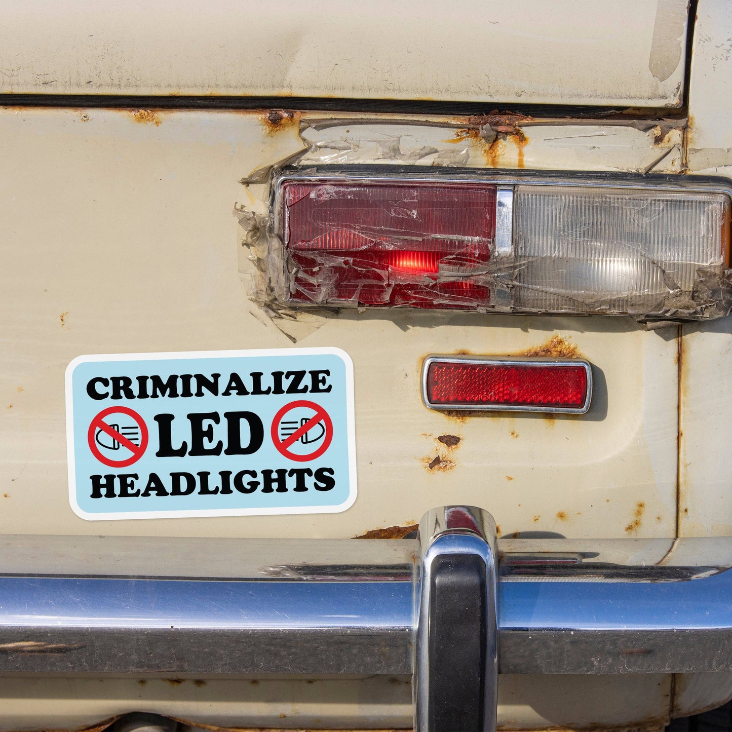 
                  
                    Criminalize LED Headlights Vinyl Bumper Sticker
                  
                