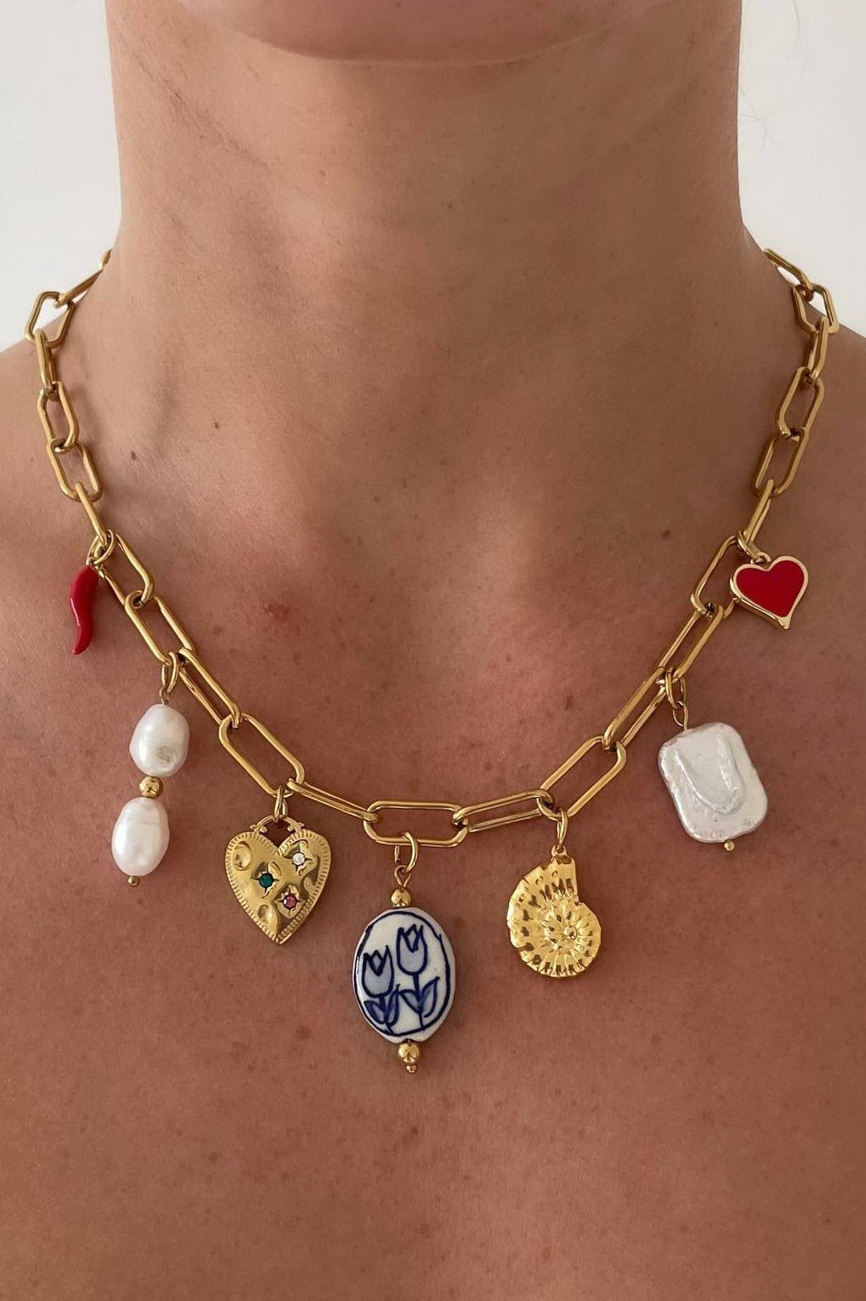 
                  
                    Bold Charms Paperclip Necklace
                  
                