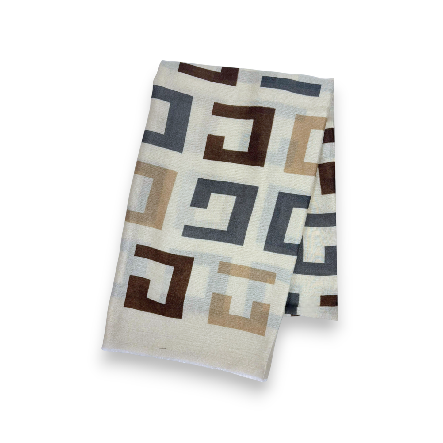 
                  
                    Big Geometrical Cotton Blend Scarf
                  
                