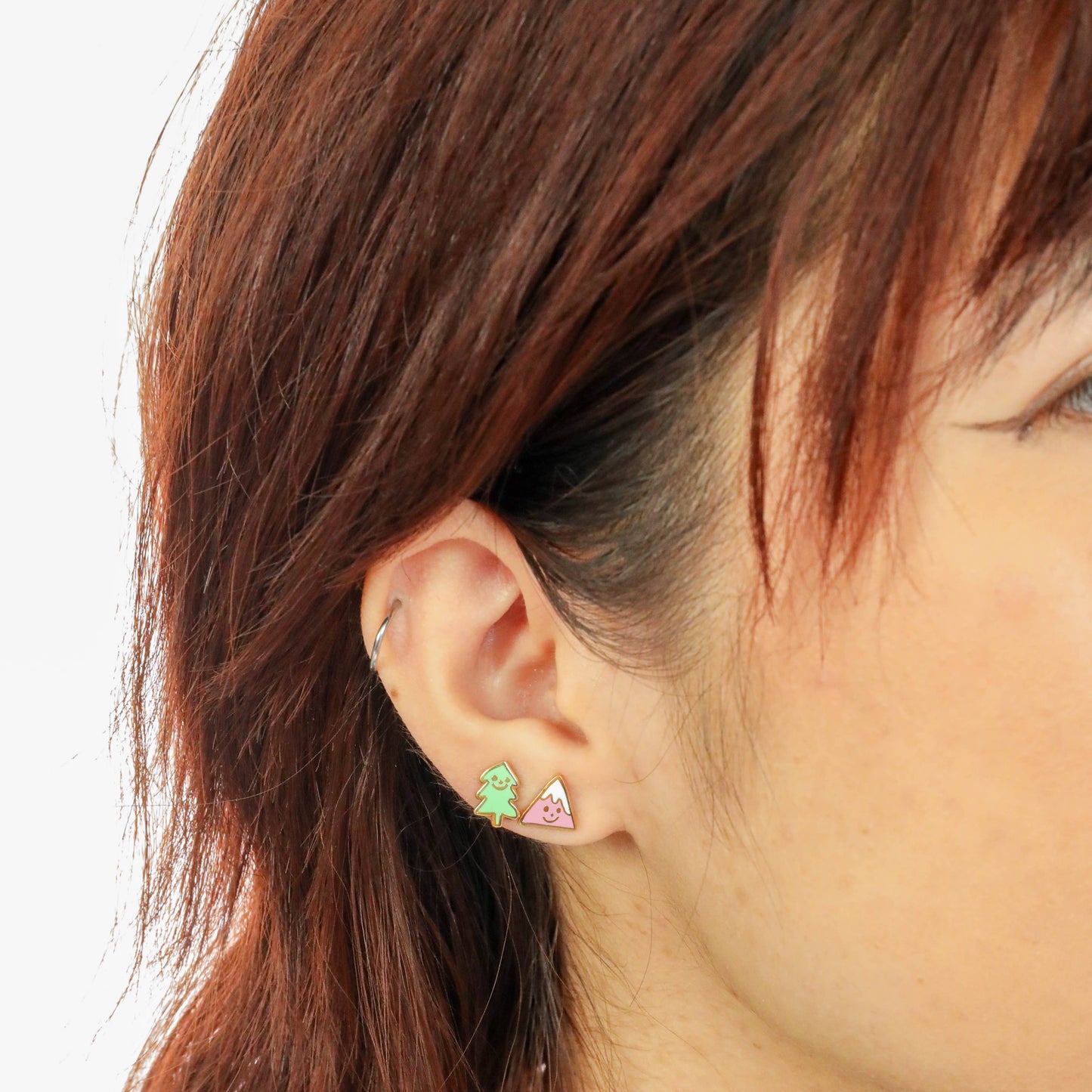 
                  
                    Mountain & Tree Gold Post Earrings by Yellow Owl
                  
                