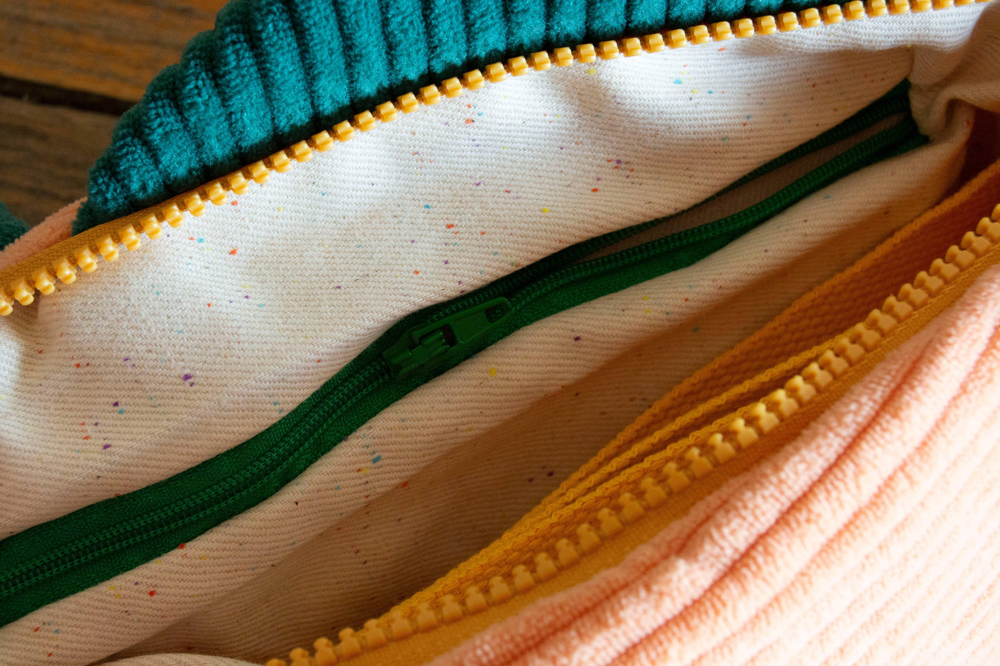 
                  
                    The Fish Bag | Coral + Dark Green
                  
                