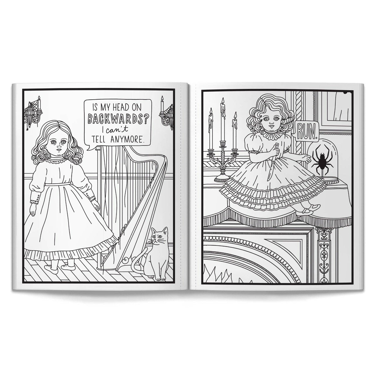 
                  
                    Haunted Dolls Coloring Book by Brass Monkey
                  
                
