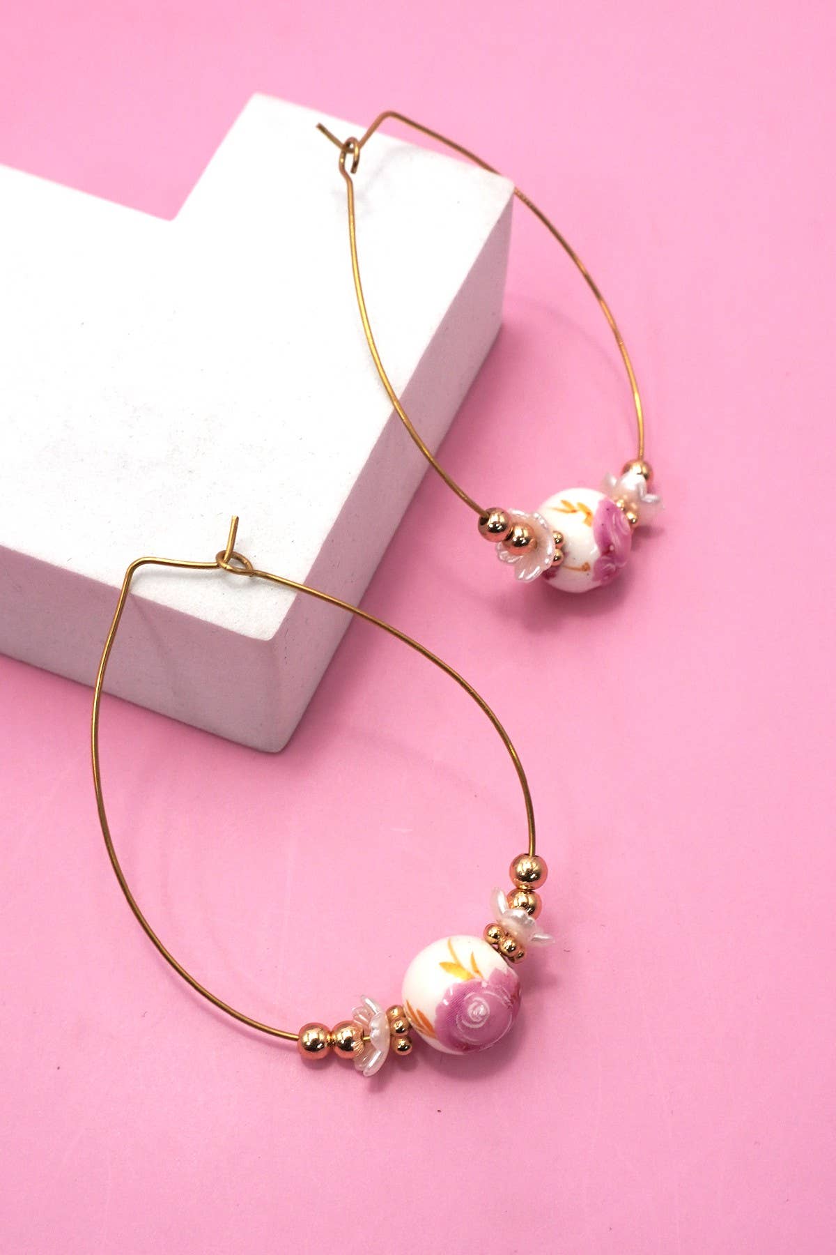 
                  
                    Porcelain Bead Teardrop Earrings
                  
                