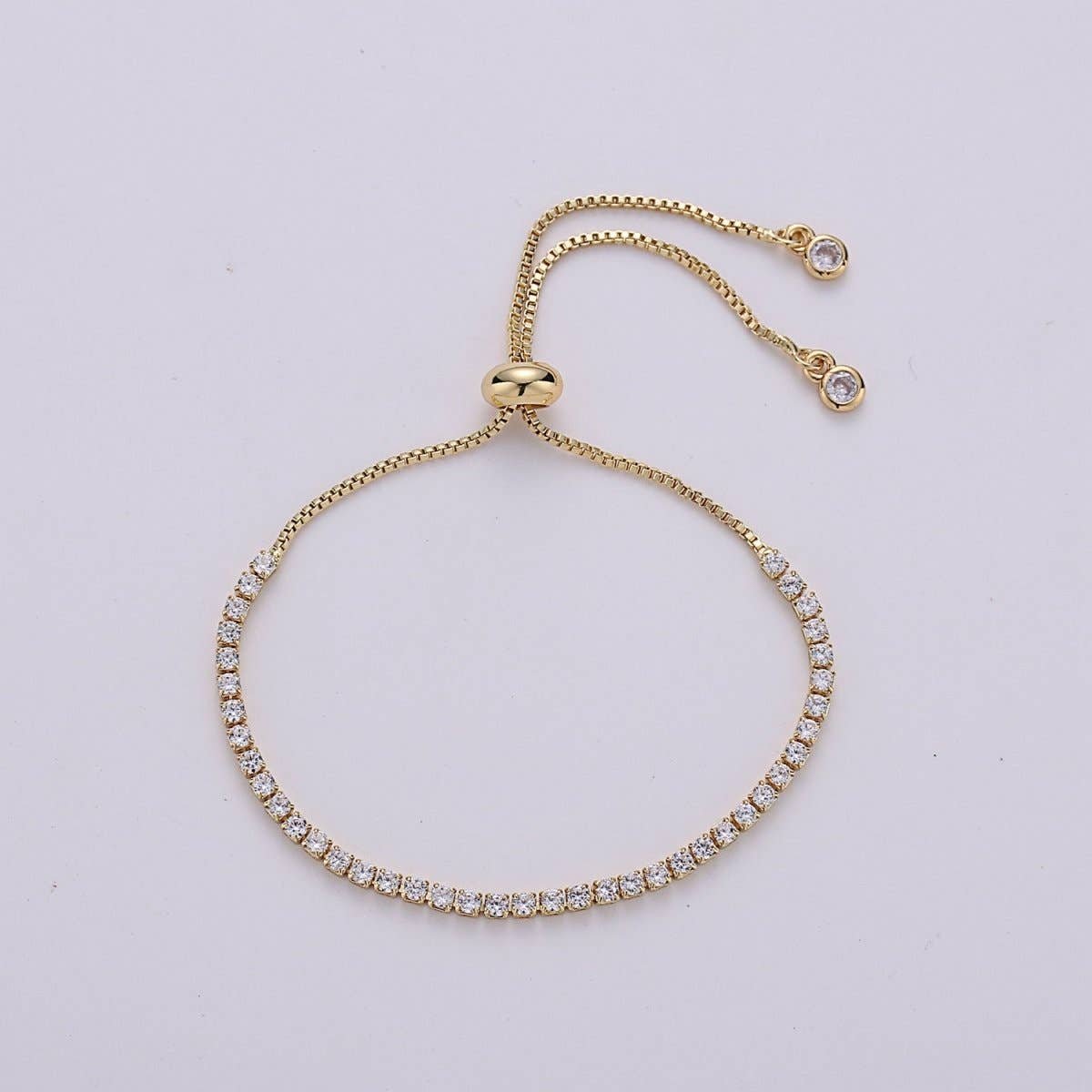 
                  
                    Micro Pave CZ Adjustable Bolo Pull Bracelet
                  
                