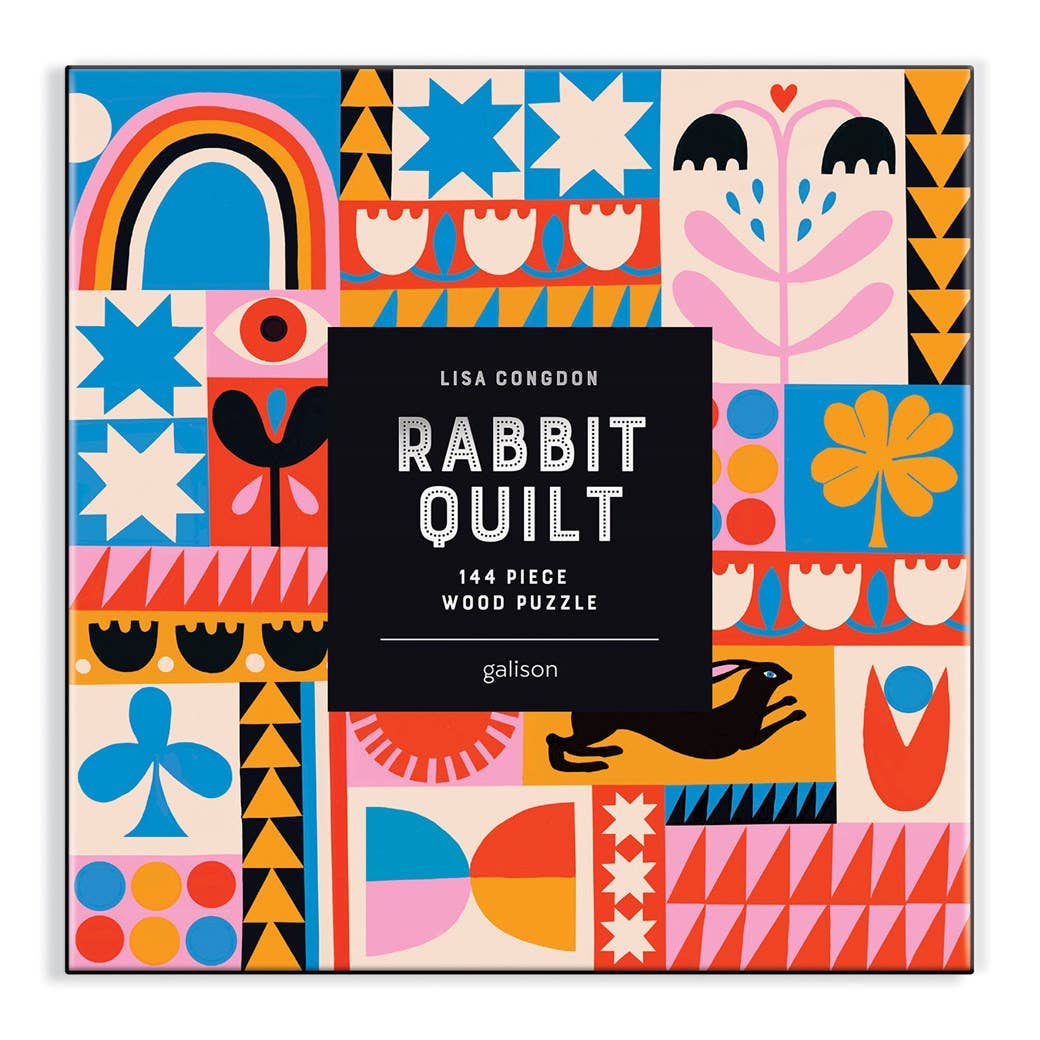
                  
                    Lisa Congdon's Rabbit Quilt 144 Piece Wood Puzzle by Galison
                  
                