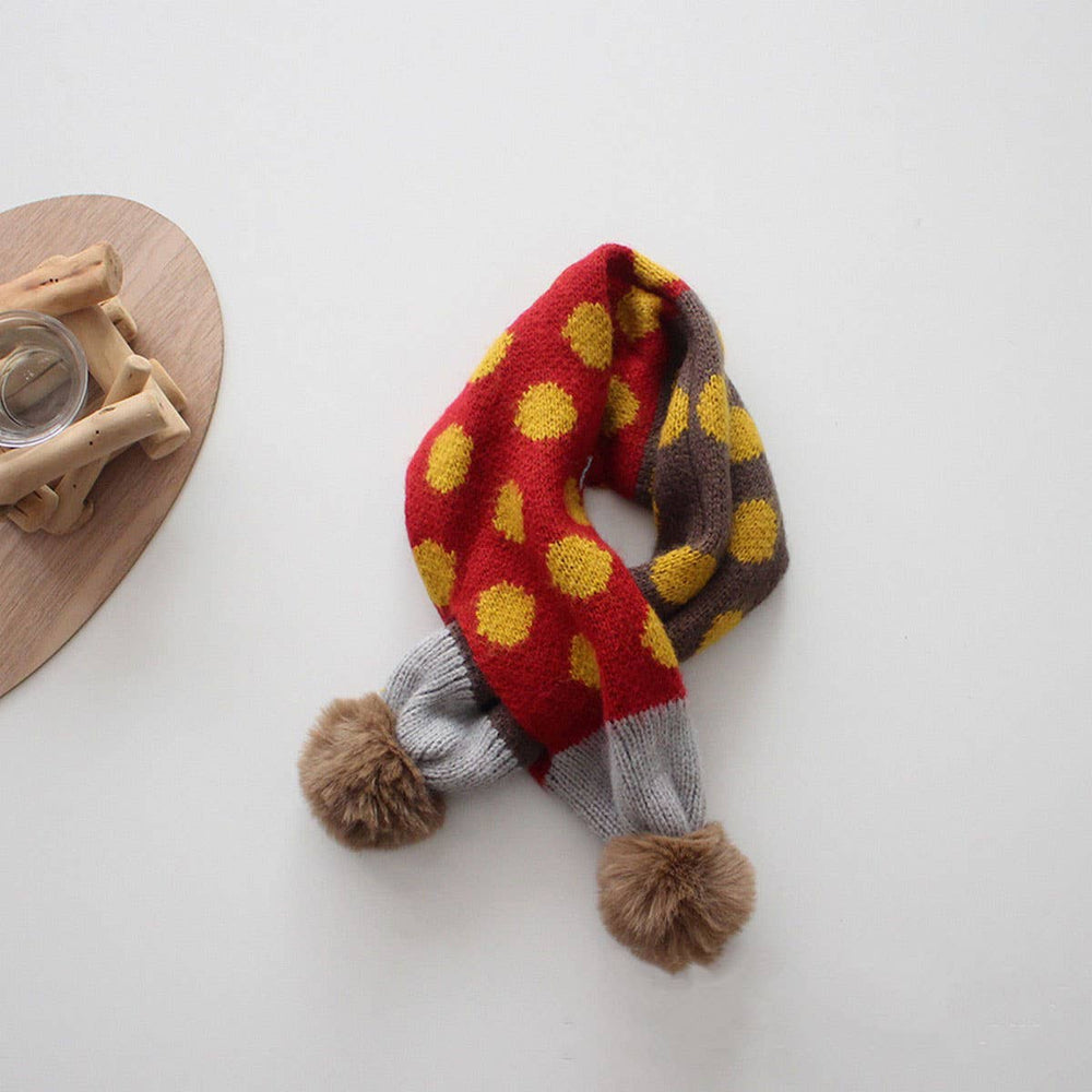 
                  
                    Pompom Polka Dots Kids Knitted Neck Scarf
                  
                