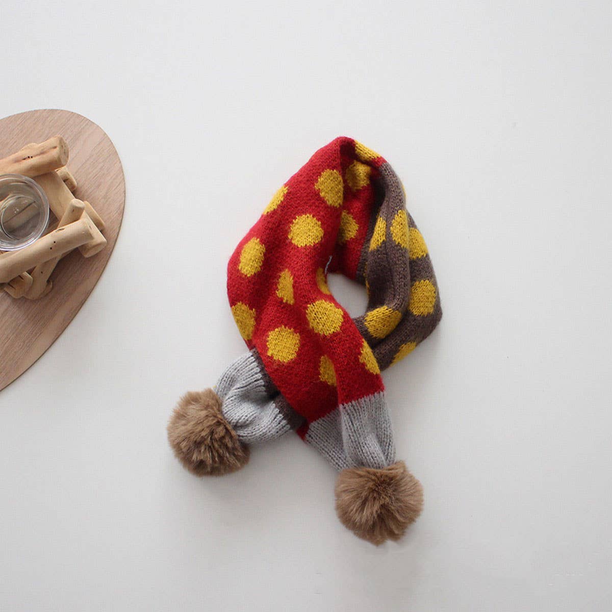 
                  
                    Pompom Polka Dots Kids Knitted Neck Scarf
                  
                