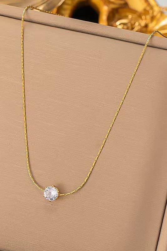 
                  
                    Classic Single Stone Necklace
                  
                