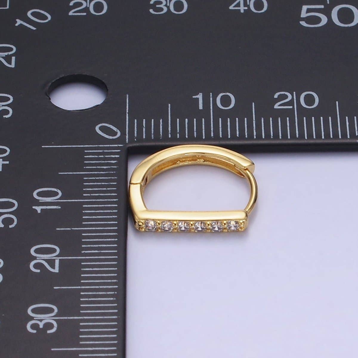 
                  
                    Micro Paved D-Bar Huggies
                  
                