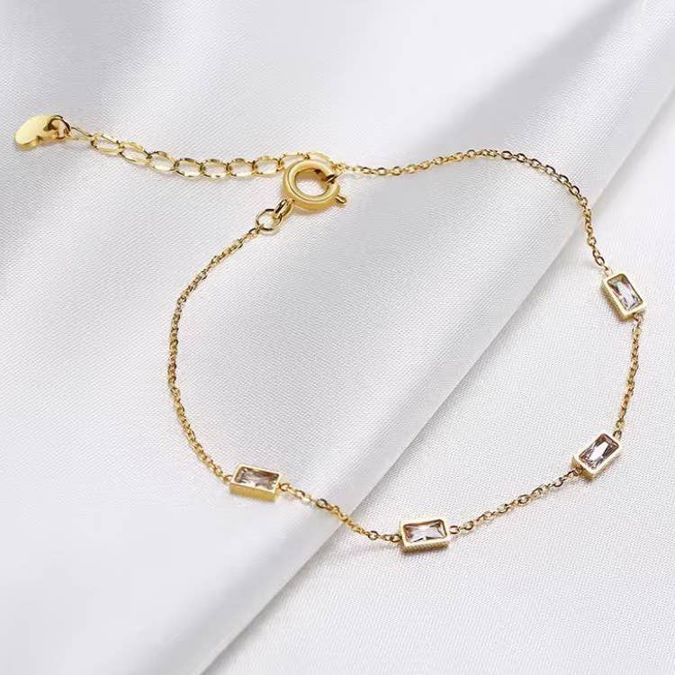 
                  
                    Clear Baguettes Charm Bracelet
                  
                