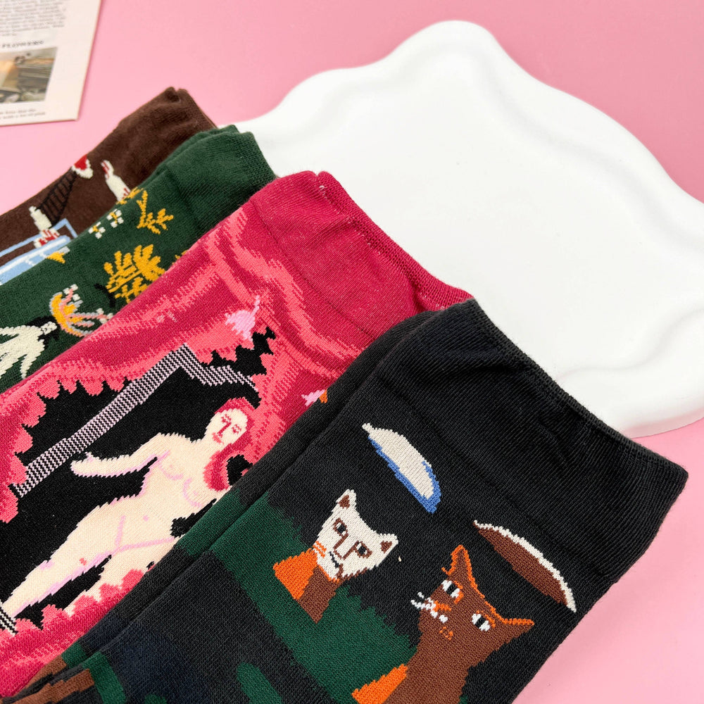 
                  
                    Oil Painting Illustrations Mid-Calf Socks
                  
                