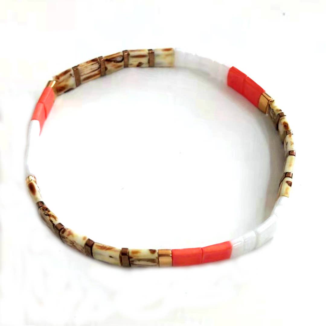
                  
                    Glass & Hematite Beaded Stretch Bracelet
                  
                