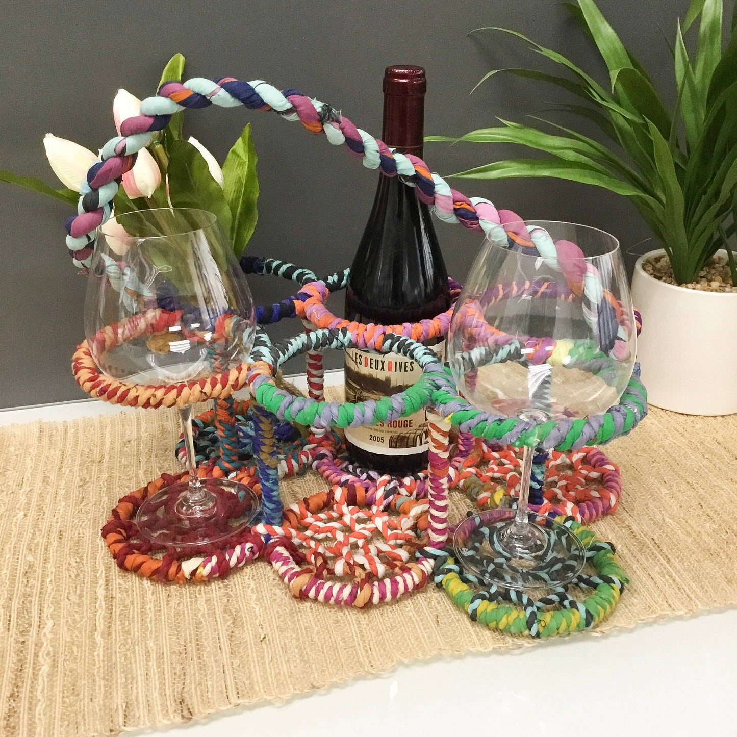
                  
                    Sari Wrapped 6-Bottle Wine Carrier
                  
                