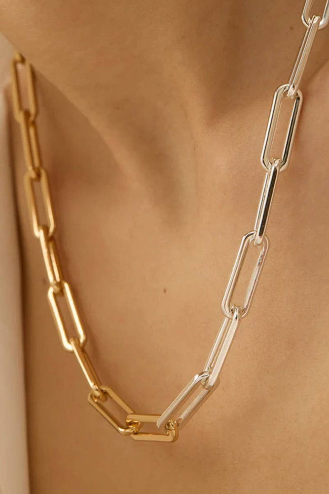 
                  
                    Two Tone Paperclip Necklace
                  
                