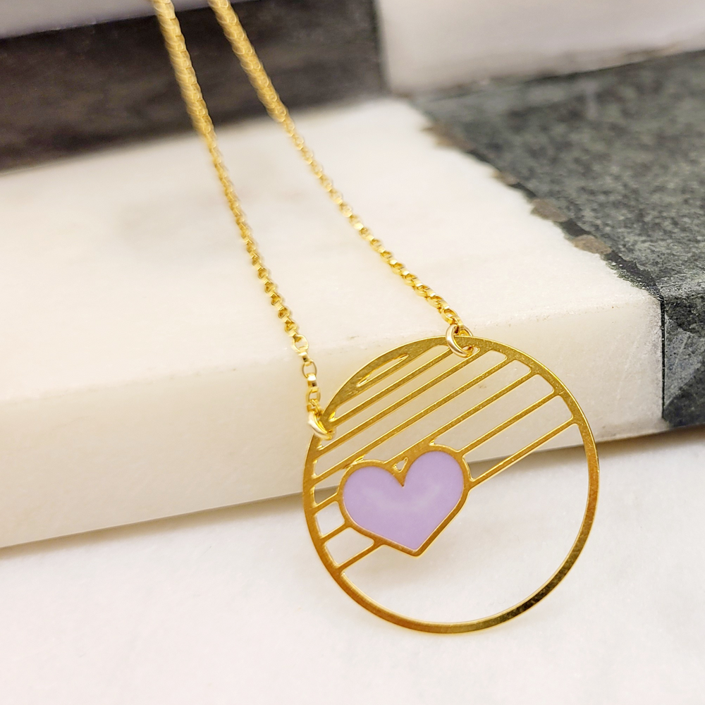 
                  
                    Circle Heart Necklace by Aqua Cherry
                  
                