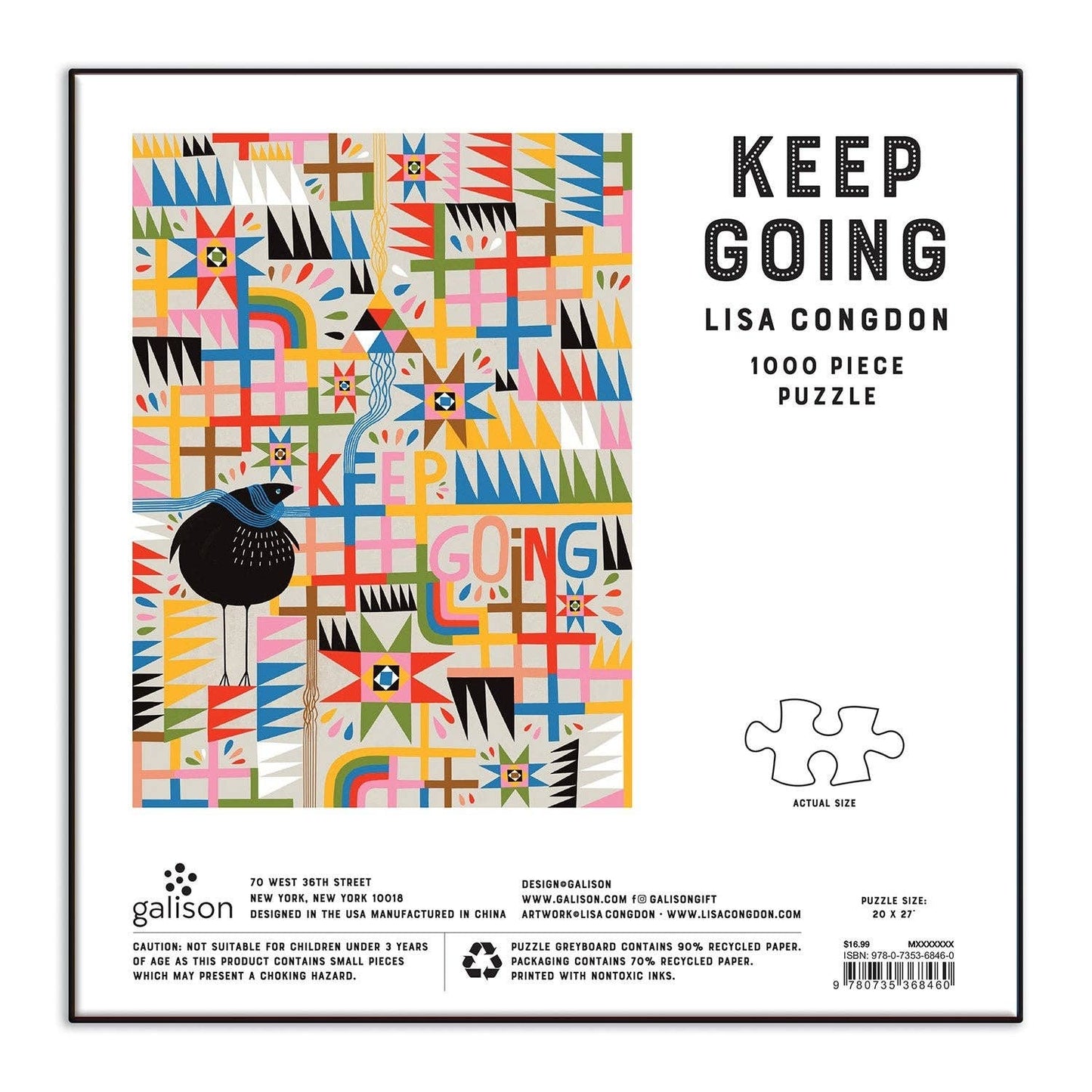 
                  
                    Keep Going: a 1000 Piece Jigsaw Puzzle by Galison
                  
                