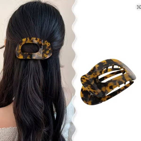 
                  
                    Glossy Oval Flat Hair Claw
                  
                