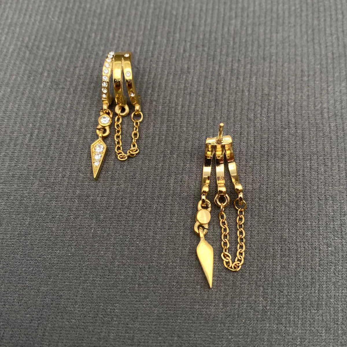 
                  
                    Open Back Inlaid Fringe Stud Earrings
                  
                