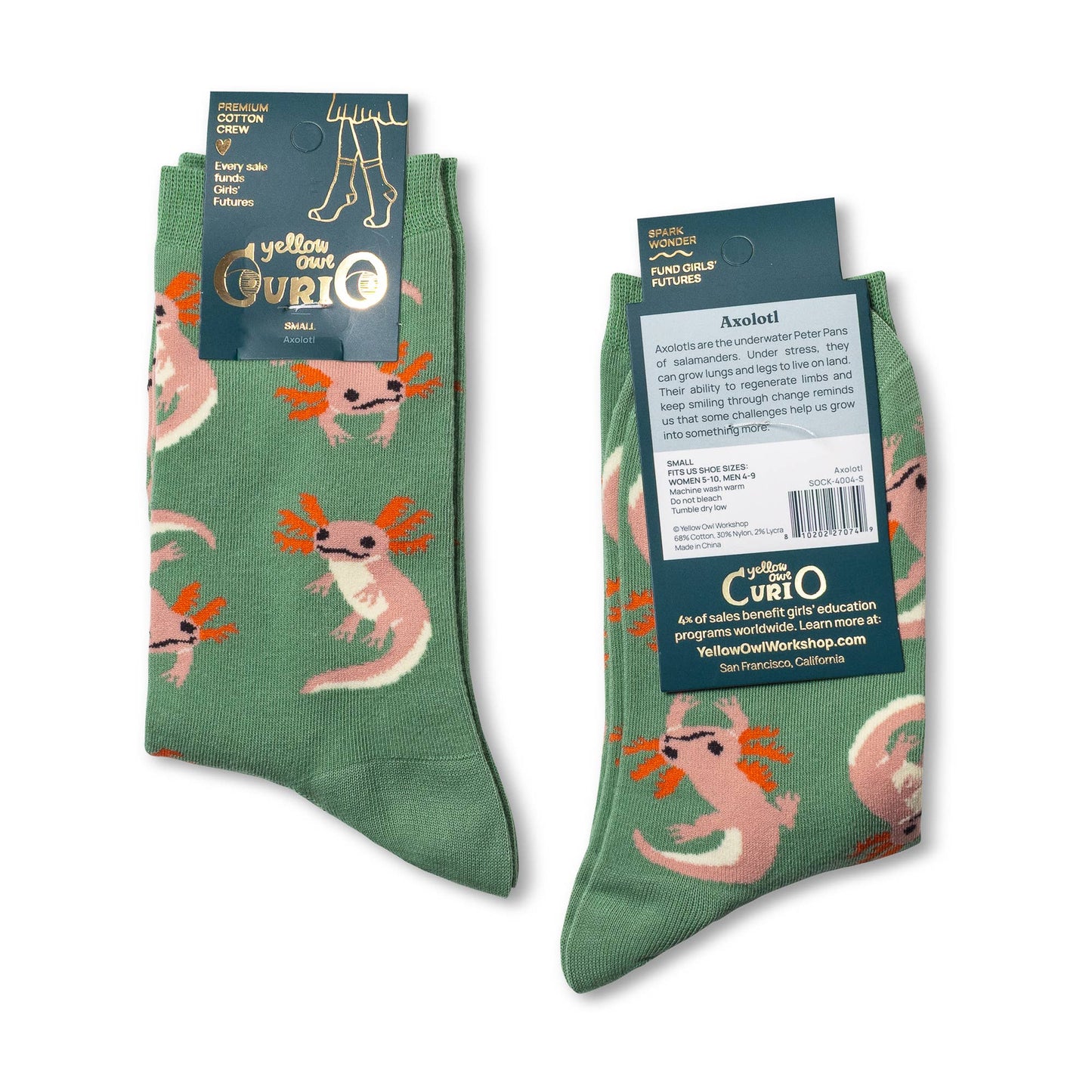 
                  
                    Axolotl Crew Socks by Yellow Owl
                  
                
