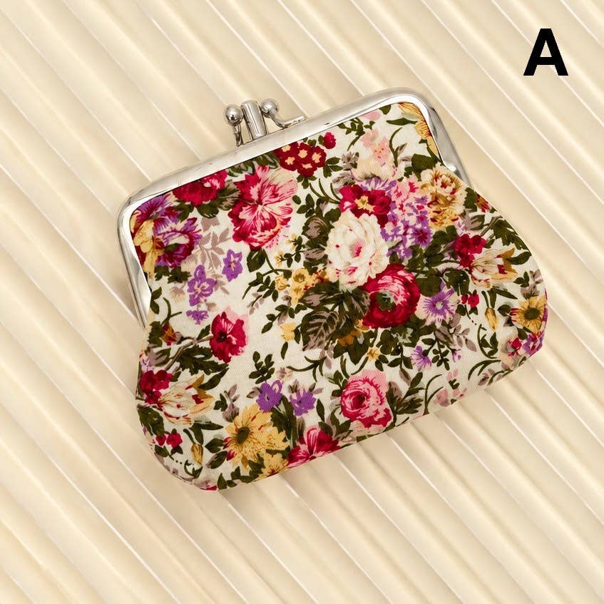 
                  
                    Floral Double-Sided Kiss Lock Pouch
                  
                