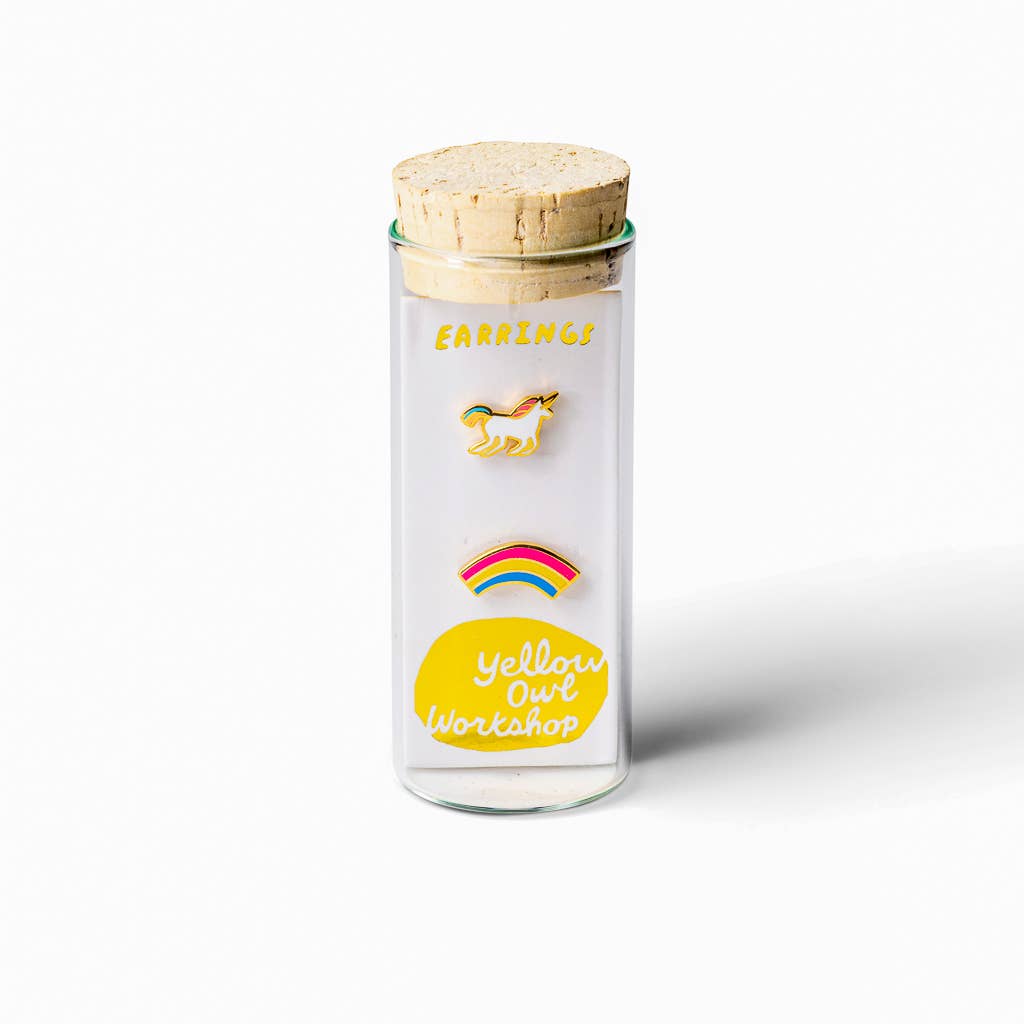 
                  
                    Unicorn and Rainbow Earrings by Yellow Owl
                  
                