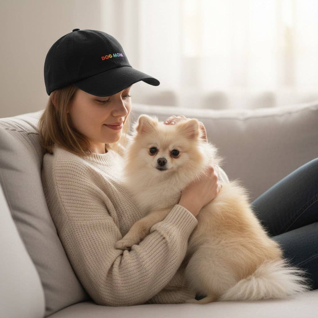 
                  
                    "Dog Mom" Embroidered Baseball Cap
                  
                