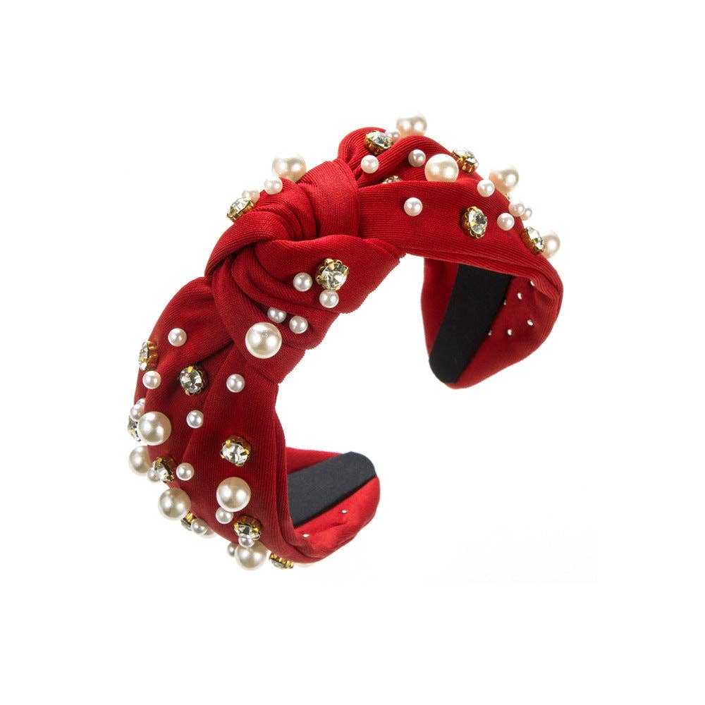 
                  
                    Pearl Studded Top Knot Headband
                  
                