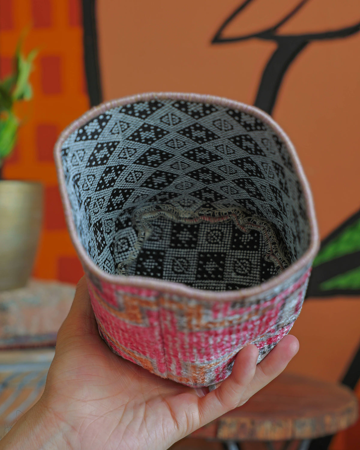 
                  
                    Vintage Rug Pattern Plant/Storage Basket
                  
                