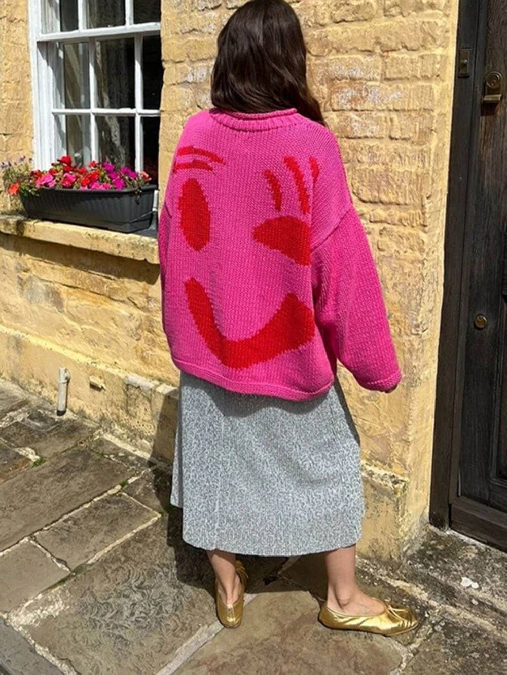 
                  
                    Give A Wink Knit Sweater
                  
                