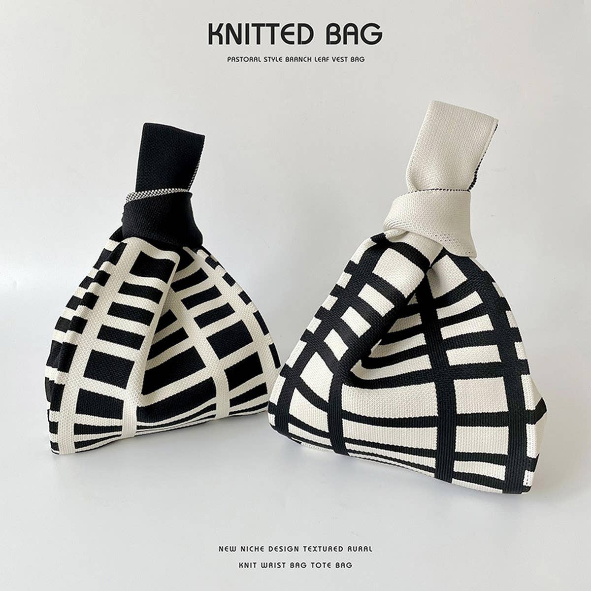 
                  
                    Knit Tote - Grid
                  
                