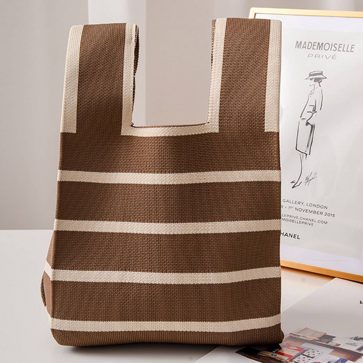 
                  
                    Knit Tote: Stripes
                  
                