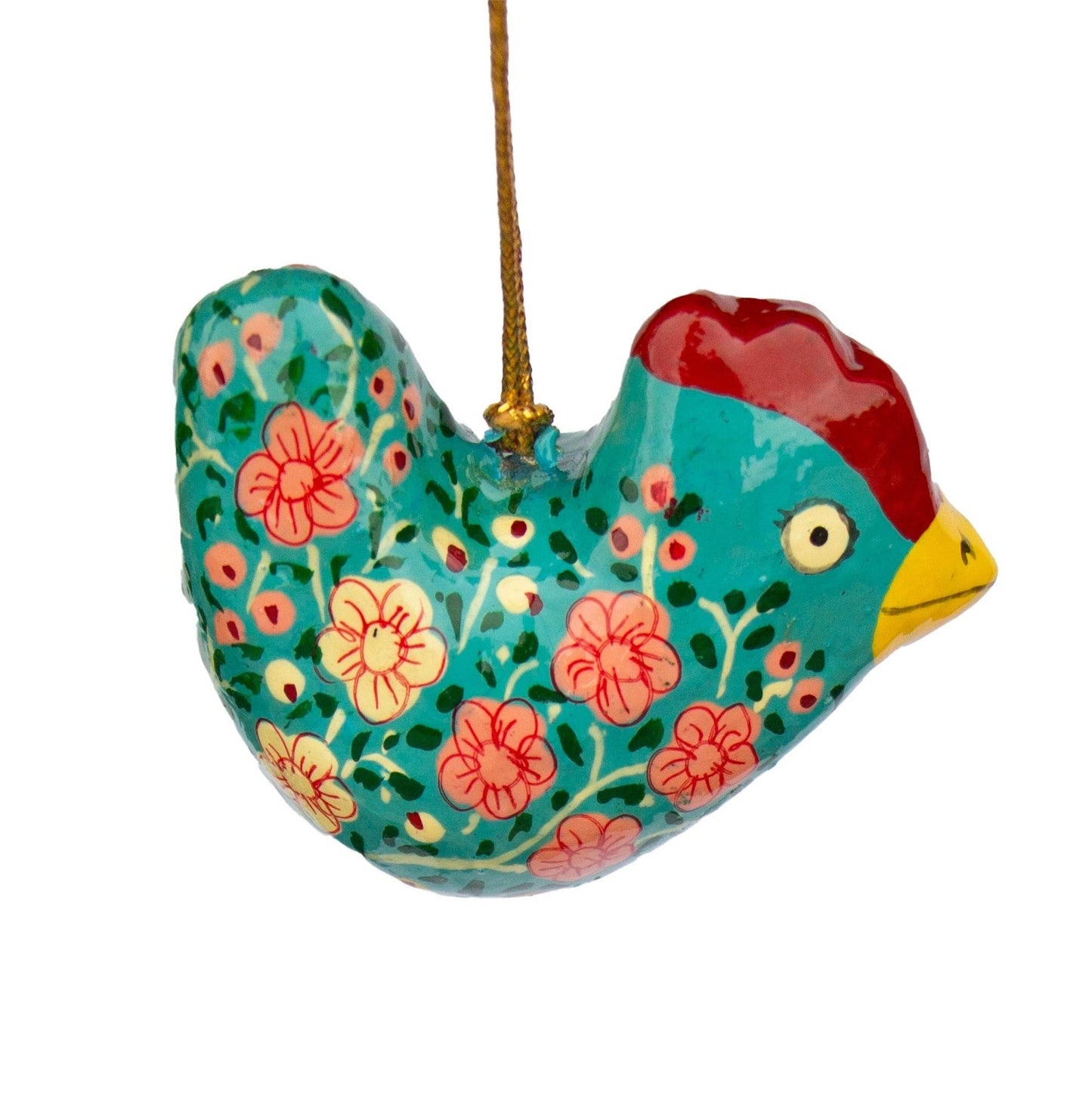 
                  
                    Recycled Paper Mache: Handpainted Chicken Ornament
                  
                