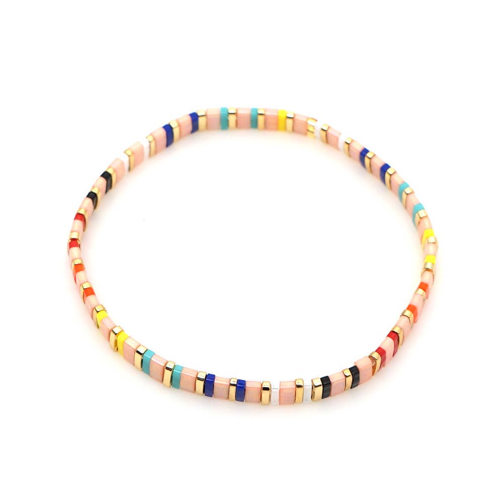 
                  
                    Glass & Hematite Beaded Stretch Bracelet
                  
                