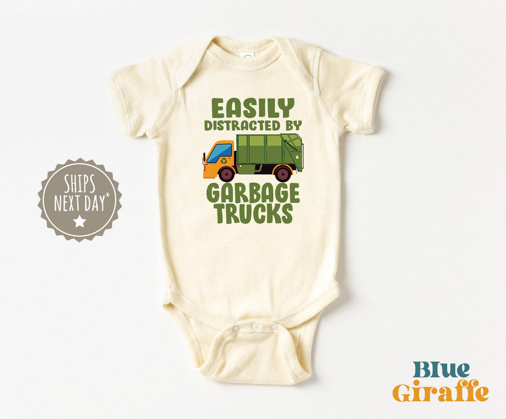 Easily Distracted By Garbage Trucks Onesie