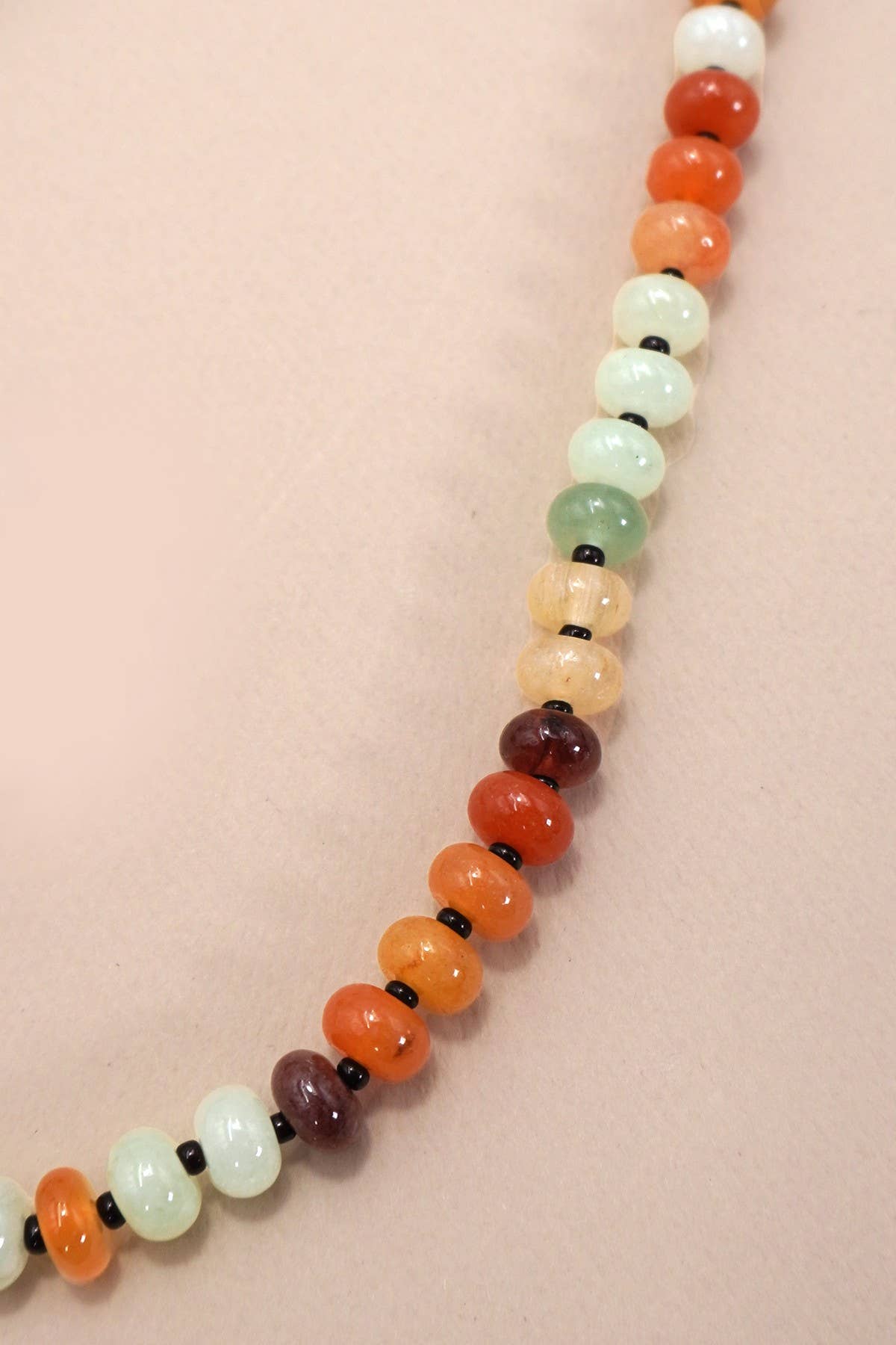 
                  
                    Agate Stone and Glass Beaded Necklace
                  
                