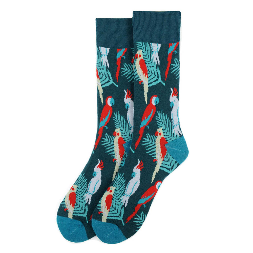 Men's Novelty Socks: Tropical Birds